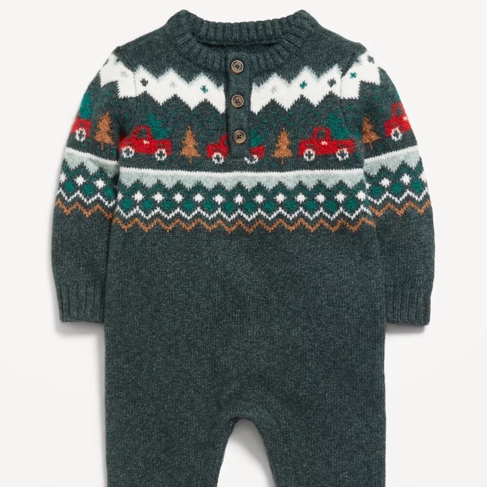 Old Navy Infant Christmas Sweater Onesie